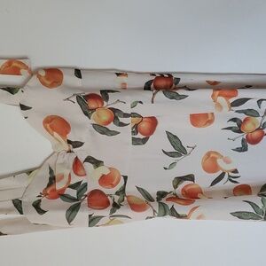 Peach print dress